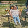 imageTIMBER RIDGE Oversized Hammock Camping Chair Swinging Chair with Adjustable Back and Seat Height Portable Folding Rocking Chair for Outdoor Lawn Backyard and Patio Supports 400lbs Black 2 PackOrange