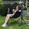 imageTIMBER RIDGE Oversized Hammock Camping Chair Swinging Chair with Adjustable Back and Seat Height Portable Folding Rocking Chair for Outdoor Lawn Backyard and Patio Supports 400lbs Black 2 PackBlack2 Pack