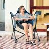 imageTIMBER RIDGE Oversized Hammock Camping Chair Swinging Chair with Adjustable Back and Seat Height Portable Folding Rocking Chair for Outdoor Lawn Backyard and Patio Supports 400lbs Black 2 PackBlue