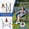imageTIMBER RIDGE Oversized Hammock Camping Chair Swinging Chair with Adjustable Back and Seat Height Portable Folding Rocking Chair for Outdoor Lawn Backyard and Patio Supports 400lbs Black 2 PackBlue