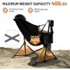 imageTIMBER RIDGE Oversized Hammock Camping Chair Swinging Chair with Adjustable Back and Seat Height Portable Folding Rocking Chair for Outdoor Lawn Backyard and Patio Supports 400lbs Black 2 PackBlack2 Pack