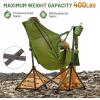 imageTIMBER RIDGE Oversized Hammock Camping Chair Swinging Chair with Adjustable Back and Seat Height Portable Folding Rocking Chair for Outdoor Lawn Backyard and Patio Supports 400lbs Black 2 PackGreen