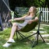 imageTIMBER RIDGE Oversized Hammock Camping Chair Swinging Chair with Adjustable Back and Seat Height Portable Folding Rocking Chair for Outdoor Lawn Backyard and Patio Supports 400lbs Black 2 PackGreen