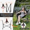 imageTIMBER RIDGE Oversized Hammock Camping Chair Swinging Chair with Adjustable Back and Seat Height Portable Folding Rocking Chair for Outdoor Lawn Backyard and Patio Supports 400lbs Black 2 PackBlack2 Pack