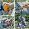 image:imageTimber Ridge Oversized Camping Chair with Lumbar Support Portable Folding Chair Heavy Duty for Adults Supports 450 LBS for Outdoor Camping Lawn with High Back Cup Holder Side Pocket GreyGrey