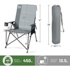 image:imageTimber Ridge Oversized Camping Chair with Lumbar Support Portable Folding Chair Heavy Duty for Adults Supports 450 LBS for Outdoor Camping Lawn with High Back Cup Holder Side Pocket GreyGrey