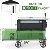 image:imageTIMBER RIDGE 400L Large Capacity Folding Double Decker Wagon with Brakes 54 Extra Long Extender Wagon Cart 450lbs Heavy Duty Collapsible Cart AllTerrain Big Wheels for Camping Sports ShoppingGray With Brakes