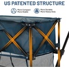 image:imageTIMBER RIDGE 400L Large Capacity Folding Double Decker Wagon with Brakes 54 Extra Long Extender Wagon Cart 450lbs Heavy Duty Collapsible Cart AllTerrain Big Wheels for Camping Sports ShoppingBlue With Brakes