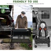 image:imageTIMBER RIDGE 400L Large Capacity Folding Double Decker Wagon with Brakes 54 Extra Long Extender Wagon Cart 450lbs Heavy Duty Collapsible Cart AllTerrain Big Wheels for Camping Sports ShoppingBlack With Brakes