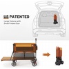 image:imageTIMBER RIDGE 400L Large Capacity Folding Double Decker Wagon with Brakes 54 Extra Long Extender Wagon Cart 450lbs Heavy Duty Collapsible Cart AllTerrain Big Wheels for Camping Sports ShoppingOrange With Brakes