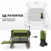 image:imageTIMBER RIDGE 400L Large Capacity Folding Double Decker Wagon with Brakes 54 Extra Long Extender Wagon Cart 450lbs Heavy Duty Collapsible Cart AllTerrain Big Wheels for Camping Sports ShoppingGreen With Brakes