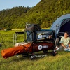 image:imageTIMBER RIDGE 400L Large Capacity Folding Double Decker Wagon with Brakes 54 Extra Long Extender Wagon Cart 450lbs Heavy Duty Collapsible Cart AllTerrain Big Wheels for Camping Sports ShoppingBlue With Brakes