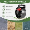 image:imageTIMBER RIDGE 400L Large Capacity Folding Double Decker Wagon with Brakes 54 Extra Long Extender Wagon Cart 450lbs Heavy Duty Collapsible Cart AllTerrain Big Wheels for Camping Sports ShoppingGray With Brakes