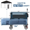 image:imageTIMBER RIDGE 400L Large Capacity Folding Double Decker Wagon with Brakes 54 Extra Long Extender Wagon Cart 450lbs Heavy Duty Collapsible Cart AllTerrain Big Wheels for Camping Sports ShoppingBlue With Brakes