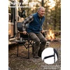 image:imageTIMBER RIDGE Heavy Duty Camping Chair with Compact Size Portable Directors Chair with Side Table and Pocket for Camping Lawn Sports and Fishing Supports Up to 400lbs BlackBlack