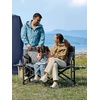 image:imageTIMBER RIDGE Heavy Duty Camping Chair with Compact Size Portable Directors Chair with Side Table and Pocket for Camping Lawn Sports and Fishing Supports Up to 400lbs BlackLoveseat Grey