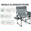 image:imageTIMBER RIDGE Heavy Duty Camping Chair with Compact Size Portable Directors Chair with Side Table and Pocket for Camping Lawn Sports and Fishing Supports Up to 400lbs BlackGrey2 Set