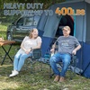 image:imageTIMBER RIDGE Heavy Duty Camping Chair with Compact Size Portable Directors Chair with Side Table and Pocket for Camping Lawn Sports and Fishing Supports Up to 400lbs BlackNavy2 Set