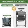 image:imageTIMBER RIDGE Heavy Duty Camping Chair with Compact Size Portable Directors Chair with Side Table and Pocket for Camping Lawn Sports and Fishing Supports Up to 400lbs BlackGrey2 Set