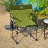 image:imageTIMBER RIDGE Heavy Duty Camping Chair with Compact Size Portable Directors Chair with Side Table and Pocket for Camping Lawn Sports and Fishing Supports Up to 400lbs BlackGreen