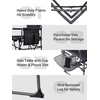 image:imageTIMBER RIDGE Heavy Duty Camping Chair with Compact Size Portable Directors Chair with Side Table and Pocket for Camping Lawn Sports and Fishing Supports Up to 400lbs BlackBlack