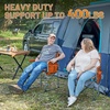 image:imageTIMBER RIDGE Heavy Duty Camping Chair with Compact Size Portable Directors Chair with Side Table and Pocket for Camping Lawn Sports and Fishing Supports Up to 400lbs BlackOrange