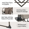 image:imageTIMBER RIDGE Heavy Duty Camping Chair with Compact Size Portable Directors Chair with Side Table and Pocket for Camping Lawn Sports and Fishing Supports Up to 400lbs BlackTan2 Set