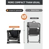 image:imageTIMBER RIDGE Heavy Duty Camping Chair with Compact Size Portable Directors Chair with Side Table and Pocket for Camping Lawn Sports and Fishing Supports Up to 400lbs BlackBlack