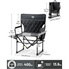 image:imageTIMBER RIDGE Heavy Duty Camping Chair with Compact Size Portable Directors Chair with Side Table and Pocket for Camping Lawn Sports and Fishing Supports Up to 400lbs BlackBlack2 Set