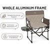image:imageTIMBER RIDGE Heavy Duty Camping Chair with Compact Size Portable Directors Chair with Side Table and Pocket for Camping Lawn Sports and Fishing Supports Up to 400lbs BlackTan2 Set