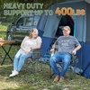 image:imageTIMBER RIDGE Heavy Duty Camping Chair with Compact Size Portable Directors Chair with Side Table and Pocket for Camping Lawn Sports and Fishing Supports Up to 400lbs BlackGrey