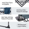 image:imageTIMBER RIDGE Heavy Duty Camping Chair with Compact Size Portable Directors Chair with Side Table and Pocket for Camping Lawn Sports and Fishing Supports Up to 400lbs BlackNavy2 Set
