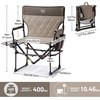 image:imageTIMBER RIDGE Heavy Duty Camping Chair with Compact Size Portable Directors Chair with Side Table and Pocket for Camping Lawn Sports and Fishing Supports Up to 400lbs BlackTan