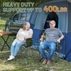 image:imageTIMBER RIDGE Heavy Duty Camping Chair with Compact Size Portable Directors Chair with Side Table and Pocket for Camping Lawn Sports and Fishing Supports Up to 400lbs BlackGreen