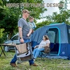 image:imageTIMBER RIDGE Heavy Duty Camping Chair with Compact Size Portable Directors Chair with Side Table and Pocket for Camping Lawn Sports and Fishing Supports Up to 400lbs BlackTan