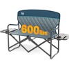 image:imageTIMBER RIDGE Heavy Duty Camping Chair with Compact Size Portable Directors Chair with Side Table and Pocket for Camping Lawn Sports and Fishing Supports Up to 400lbs BlackLoveseat Blue