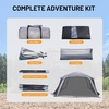 image:imageTIMBER RIDGE 15x10 FT Screen House Tent BugProof Mesh Gazebo with Dual Zippered Doors Waterproof Sunshade Canopy Shelter for 810 People Backyard BBQ Camping Picnic amp Outdoor Events