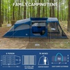 image:imageTIMBER RIDGE 8 Person Family Camping Tent with Screen Room Double Layer Waterproof Weather Resistant Big Tunnel Tent with Rainfly Carry Bag Large Family Tent for Outdoor Party 20ft x 8ft x 76inBlue