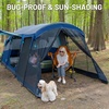 image:imageTIMBER RIDGE 8 Person Family Camping Tent with Screen Room Double Layer Waterproof Weather Resistant Big Tunnel Tent with Rainfly Carry Bag Large Family Tent for Outdoor Party 20ft x 8ft x 76inBlue