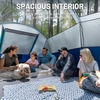image:imageTIMBER RIDGE 8 Person Family Camping Tent with Screen Room Double Layer Waterproof Weather Resistant Big Tunnel Tent with Rainfly Carry Bag Large Family Tent for Outdoor Party 20ft x 8ft x 76inBlue