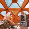 image:imageTIMBER RIDGE Camping Tent 46 Person Instant Pop Up Hub Tent with 8 Windows Easy 60 Second Setup Weather Resistant Family Cabin Tents with Rain Fly for Camping Outdoor TravelOrange
