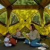 image:imageTIMBER RIDGE Camping Tent 46 Person Instant Pop Up Hub Tent with 8 Windows Easy 60 Second Setup Weather Resistant Family Cabin Tents with Rain Fly for Camping Outdoor TravelGreen
