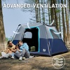 image:imageTIMBER RIDGE Camping Tent 46 Person Instant Pop Up Hub Tent with 8 Windows Easy 60 Second Setup Weather Resistant Family Cabin Tents with Rain Fly for Camping Outdoor TravelBlue