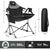 image:imageTIMBER RIDGE Hammock Camping Chair with Adjustable Backrest Heavy Duty Folding Hammock Chair Supports 300lbs Portable Hammock Chair for Camping Travelling and Patio Blue 2 PackBlack