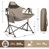 image:imageTIMBER RIDGE Hammock Camping Chair with Adjustable Backrest Heavy Duty Folding Hammock Chair Supports 300lbs Portable Hammock Chair for Camping Travelling and Patio Blue 2 PackTan 2 Set
