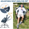 image:imageTIMBER RIDGE Hammock Camping Chair with Adjustable Backrest Heavy Duty Folding Hammock Chair Supports 300lbs Portable Hammock Chair for Camping Travelling and Patio Blue 2 PackBlue
