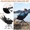 image:imageTIMBER RIDGE Hammock Camping Chair with Adjustable Backrest Heavy Duty Folding Hammock Chair Supports 300lbs Portable Hammock Chair for Camping Travelling and Patio Blue 2 PackBlack