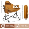 image:imageTIMBER RIDGE Hammock Camping Chair with Adjustable Backrest Heavy Duty Folding Hammock Chair Supports 300lbs Portable Hammock Chair for Camping Travelling and Patio Blue 2 PackOrange 2 Set