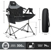 image:imageTIMBER RIDGE Hammock Camping Chair with Adjustable Backrest Heavy Duty Folding Hammock Chair Supports 300lbs Portable Hammock Chair for Camping Travelling and Patio Blue 2 PackBlack 2 Set