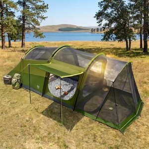 image:imageTIMBER RIDGE 8 Person Family Camping Tent with Screen Room Double Layer Waterproof Weather Resistant Big Tunnel Tent with Rainfly Carry Bag Large Family Tent for Outdoor Party 20ft x 8ft x 76inGreen